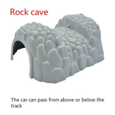 5,5 см DIY универсальные аксессуары для светится в темноте магический трек обучающий вагон игрушка гоночный вагон для детей игрушки подарок - Цвет: Rock cave