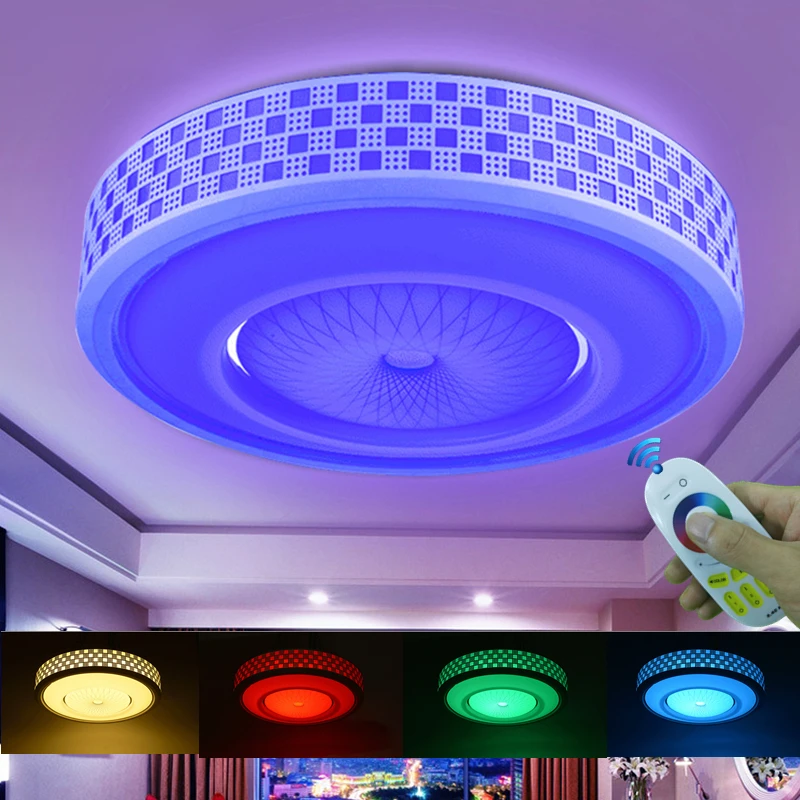 Modern Led Warna 2 4g Remote Kontrol Sentuh Lampu Plafon 12w 24w 36w Rgb Hangat Putih Putih Dingin Peredupan Lampu Untuk Ruang Tamu Modern Led Ceiling Lightsdim Light Aliexpress
