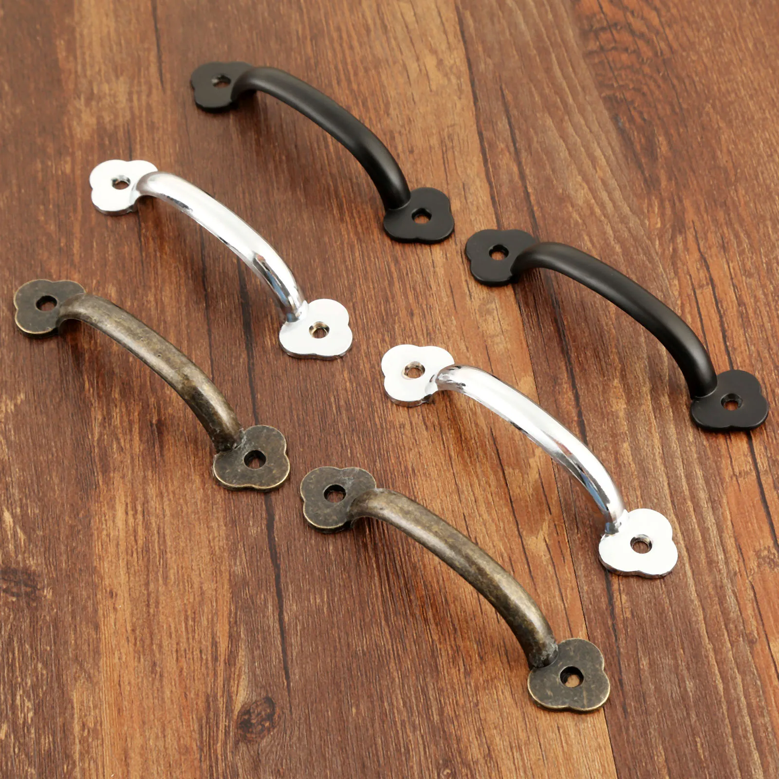 2Pcs Decorative Furniture Handle Drawer Cupboard Kitchen Jewelry Wood Box Handles Pulls Knob Furniture Hardware 102*22mm