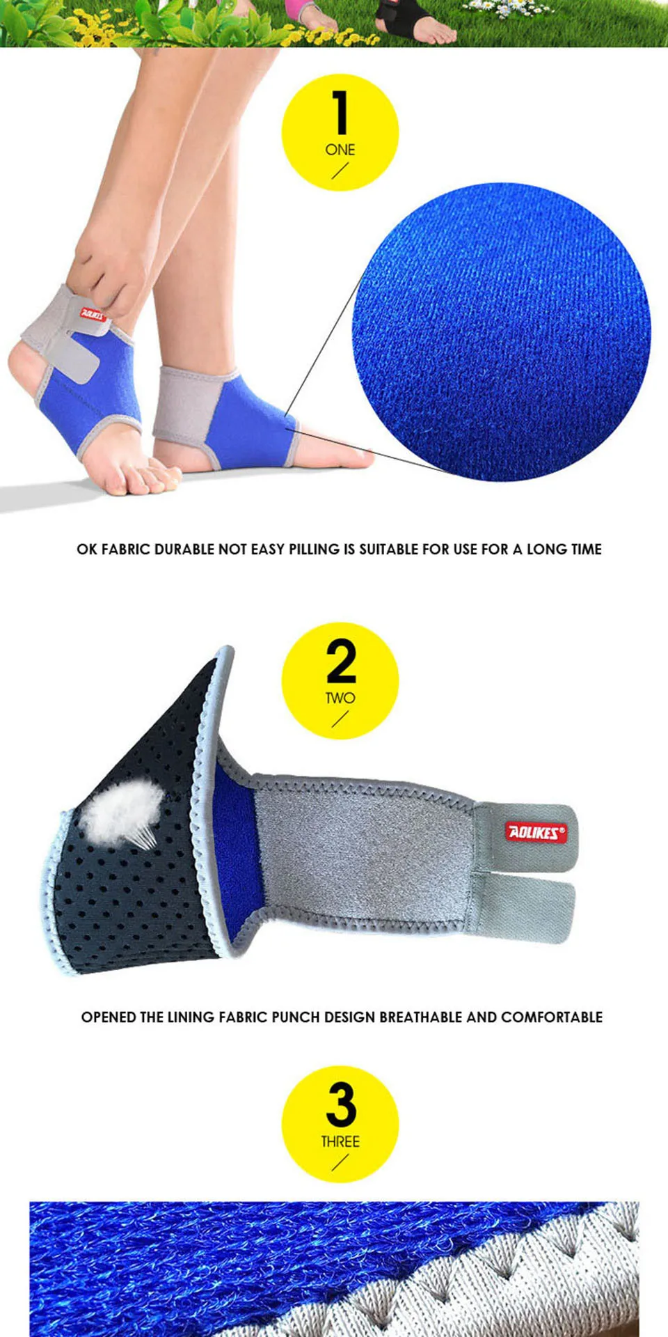AOLIKES 1 пара Дети лодыжки Поддержка Спорт из дышыщей ткани для лодыжки эластичная повязка протектор Футбол Баскетбол эластичные лодыжки Pad Детская безопасность