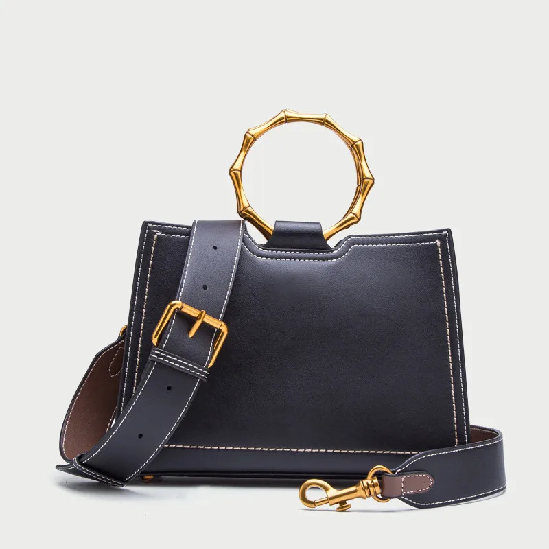 

New Arrival High Quality Genuine Leather Flap Bag Women's Bag Leisure Shoulder Bags Metal Handle Design #JZLAB-P072
