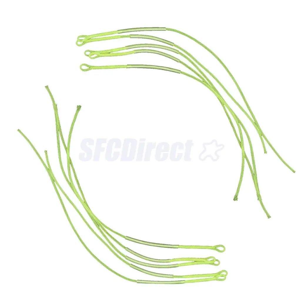 10Pcs Braided Fly Fishing Line Leader Loop Connectors Yellow Capacity