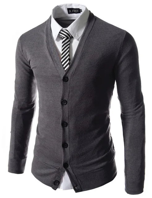 Autumn Winter Men's Sweater Smart Casual Cardigan Male Cotton Sweaters ...