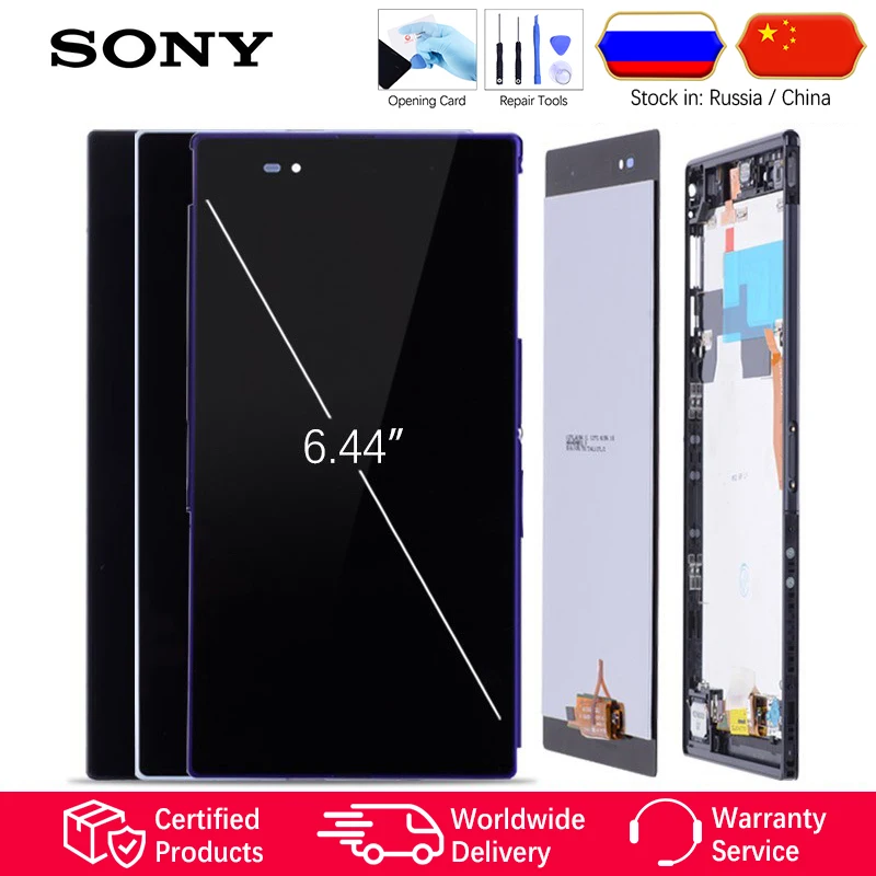 6.44'' Original LCD For SONY Xperia Z Ultra Display Touch Screen Digitizer For SONY Xperia Z Ultra XL39H LCD Display Parts