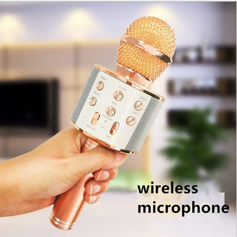 Bluetooth ручной беспроводной караоке микрофон телефон плеер динамик Запись музыки