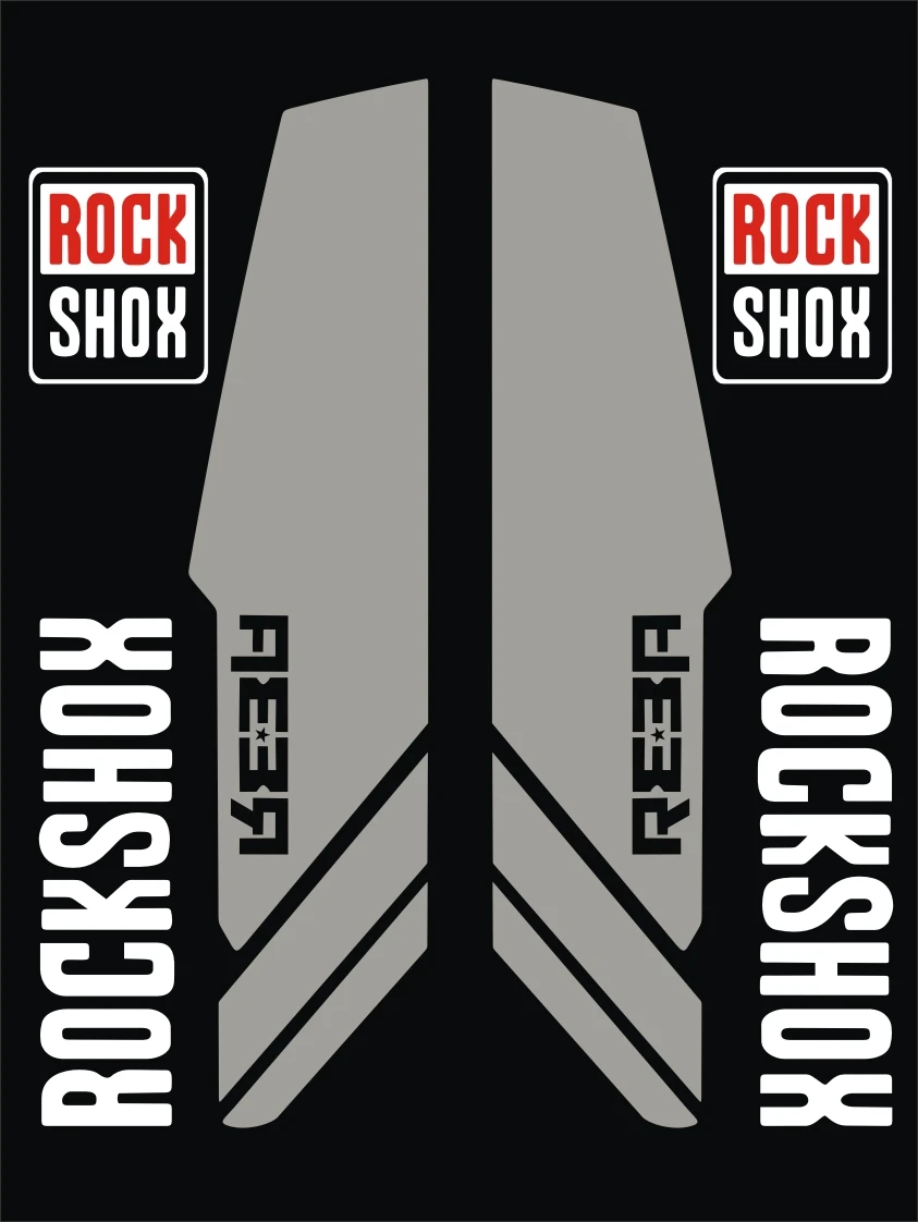 2 صورة/مجموعة ROCKSHOX ريبا شوكة الشارات دراجة الجبهة شوكة ملصقات MTB شوكة الدراجة ملصقات دراجة ملصقات سباق الدراجات الشارات