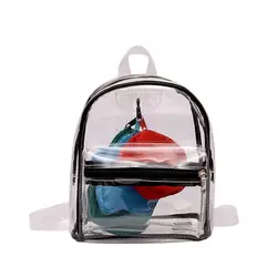 Для женщин рюкзак 2019 прозрачный Пластик школьный рюкзак Для женщин леди желейного леденцового цвета встроенный рюкзак 4 шт набор K508