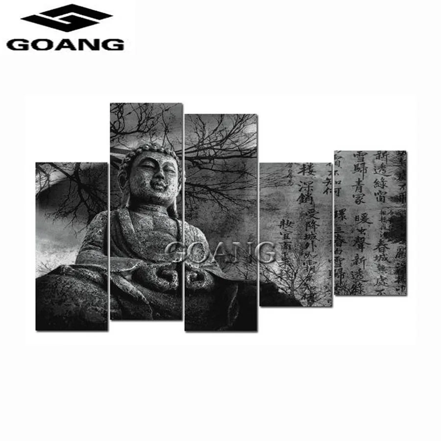 

GOANG HOT! New 3D DIY Diamond Painting 5PCS Multi-Pictures Combination Embroidery Mosaic Cross Stitch Home Decoration Buddha