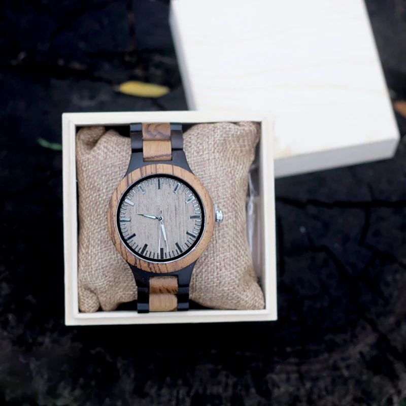 Personalized Wood Watches for Men Engraved Anniversary Gift Groomsmen Gift Family Present for Father
