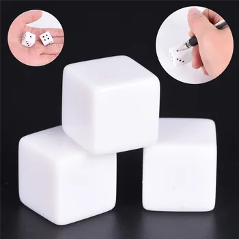 

New Arrival 10PCS/Lot Other Game Accessories White 16mm Gaming Dice Standard Six Sided Square Corner Die For Birthday Parties
