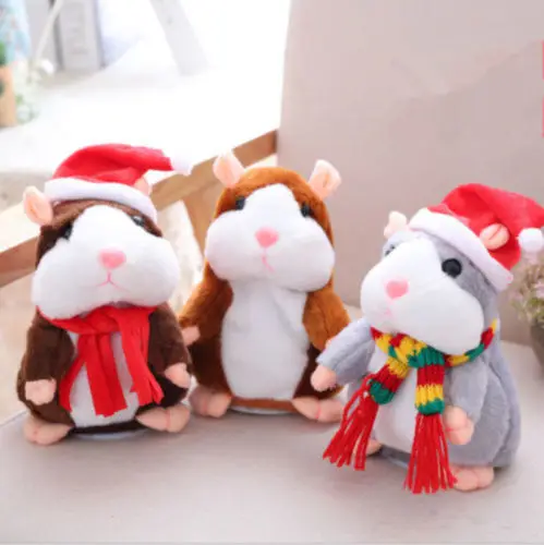 Kawaii Christmas Cheeky Talking Hamster Plushies 2