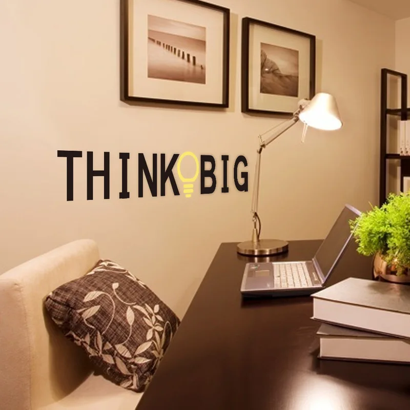 Buy Vinyl Quotes Wall Stickers THINK BIG Removable