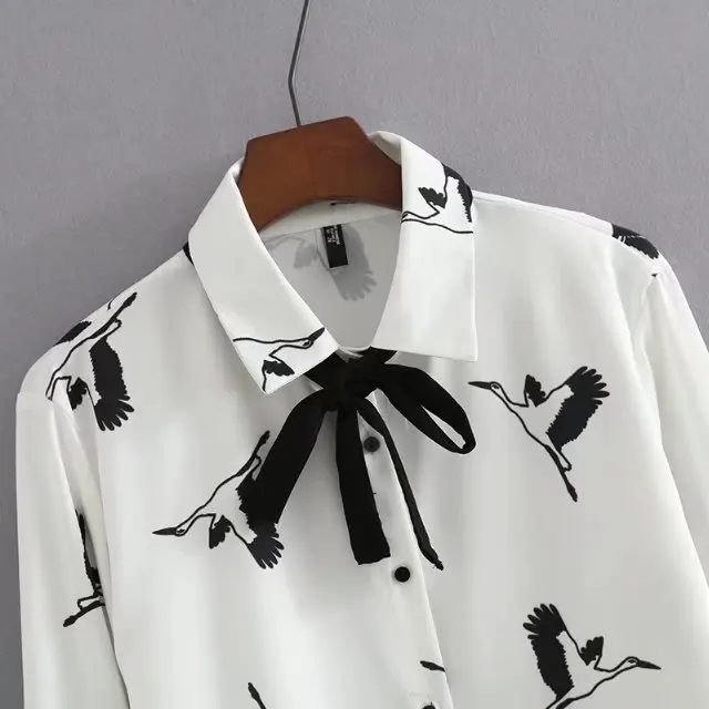 Модная блузка для женщин рубашка TZE37 998 мода ветер лук Xianhe с принтом|women fashion shirt|women