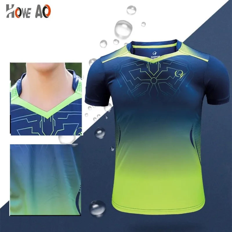 

HOWE AO 2019 new men badminton training quick dry running soccer badminton uniform breathable sport tennis sportswear clothes