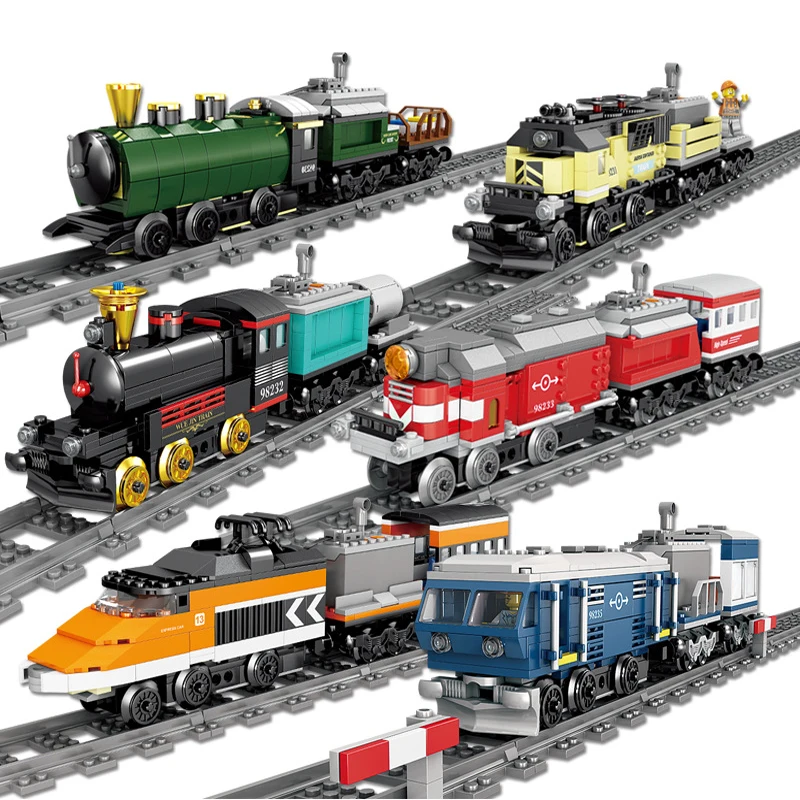 

New Liberated Train Blocks Technic Battery Powered Electric Legoing City Train Rail Building Blocks DIY Bricks Toys For Children