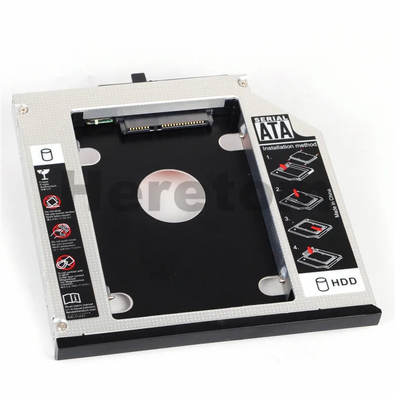 Heretom алюминиевый 12 7 мм SATA к DVD CD ROM Optibay 2nd HDD SSD Caddy для IBM Lenovo Thinkpad R400 R500 T420 T430