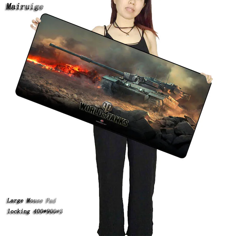  Mairuige World of Tanks Free Shipping Locking Edge Rubber Pad Mouse Mat Desk Pad Keyboard Pad for D
