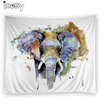 

Bohemian Style Elephant Trees Star Printed Wall Hanging Tapestry 130cmx150cm Home Decor Drop Shipping