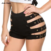 1pcs High waist Sexy Womens Sexy super short jeans denim shorts 2019 Summer Denim Bandage shorts Ladies Skinny super short jeans wallflower juniors short inseam luscious curvy skinny jeans