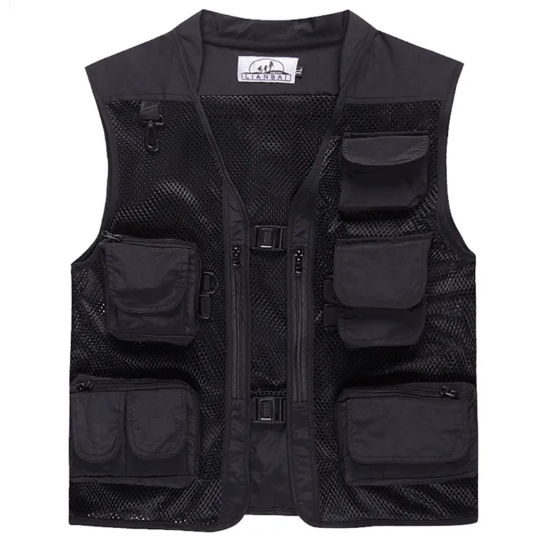 Summer Outdoor Men Camouflage Mesh Photography Vest Multi pocket