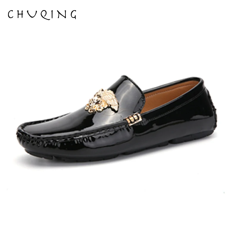 

CHUQING New Leather Men's Dress Shoes Men's Retro Casual Men's Flat Shoes