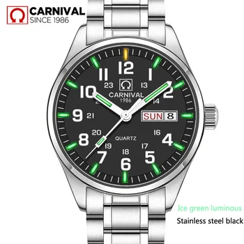 

2017 Brand Luxury full stainless steel Watch Men Business Casual quartz Watches Tritium Luminous Military Wristwatch waterproof