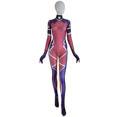 Костюм для косплея OW GAME D. VA с 3D принтом костюм из белой кроличьей кожи девочек на