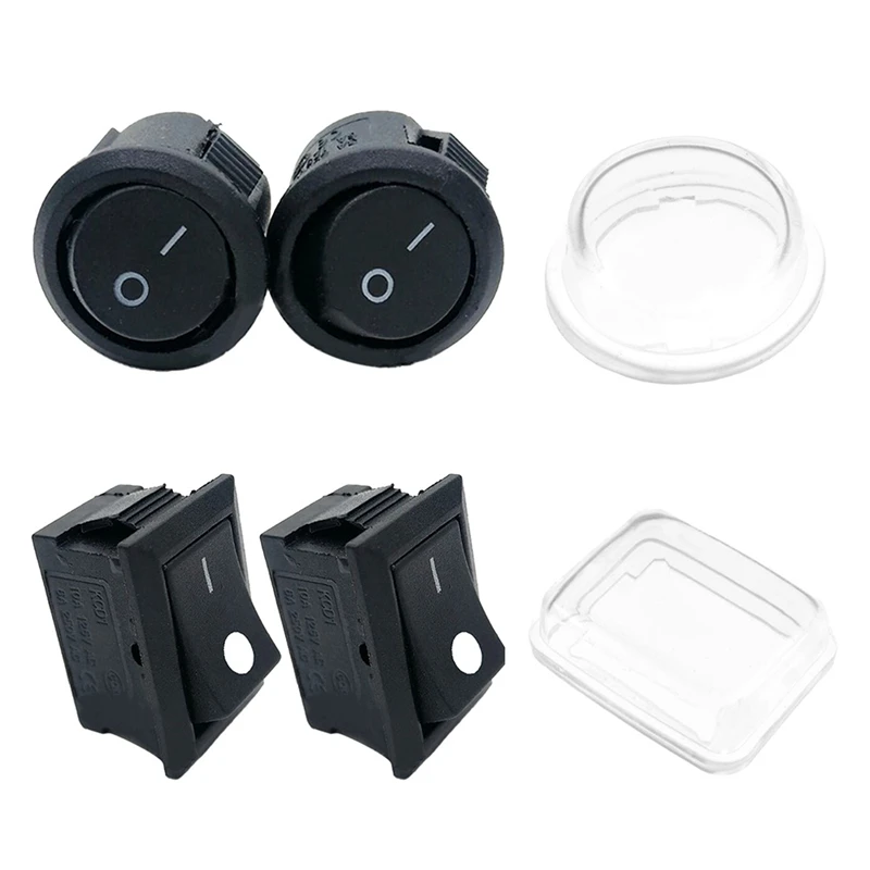 

Small Round Boat Rocker Switches Black Mini Round 2 Pin ON-OFF Rocker Switch Car Dash Dashboard Truck RV ATV Home Switch