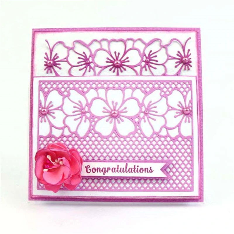 

YaMinSanNiO Flower Background Metal Cutting Dies for Scrapbooking New 2019 Lace Dies for Card Making Embossing Stencils Craft