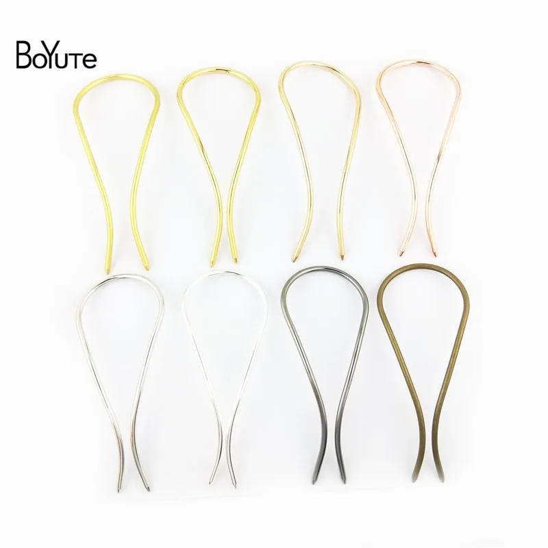 BoYuTe 1 Piece 1003MM Metal Brass Arch Hair Stick Diy Hand Made Hair Jewelry Accessories 7 Colors (1)