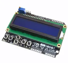 1 pçs lcd teclado escudo lcd1602 lcd 1602 módulo de exibição para atmega328 atmega2560 raspberry pi uno tela azul