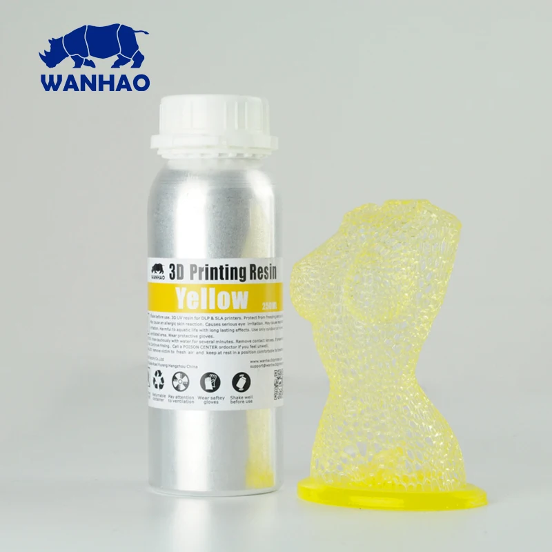 Китай wanhao 405NM УФ Фотополимерная моющаяся Резина DLPSLA 3D принтер Смола Новая