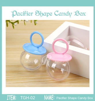 

Free Shipping 100pcs/lot Pink/ Blue Baby Shower Candy Bottle Baptism Christening Birthday Gift Favors Candy Box Bottle