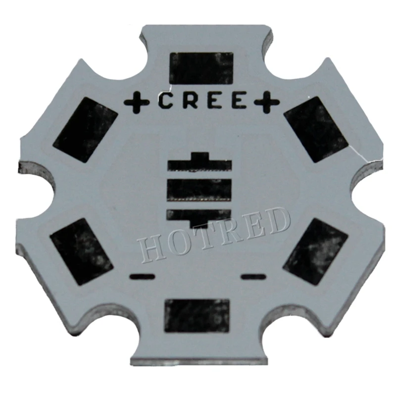 Cree XPE XP-E/XTE XT-E/XPG XP-G 3535 светодиодный PCB алюминиевая плата 20 мм 16 мм 14 мм 12 мм 8 мм для DIY светодиодный светильник 100 шт./лот