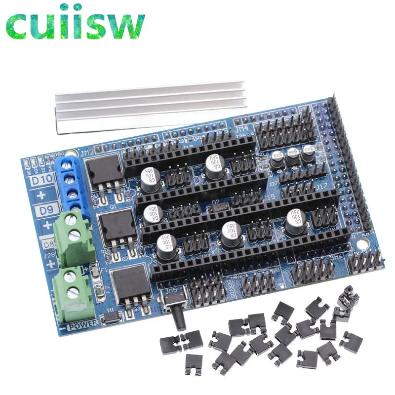 

Ramps 1.6 Expansion Control 3D Printer Parts Ramps 1.4 1.5 Control Panel with Heatsink Upgraded for arduino 3D Printer Board