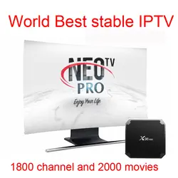 ТВ-бокс android NEO tv ip tv подписка Европейский французский арабский язык итальянский бельгийский IPTV испанский код 1800 канала 2000 фильмов VOD