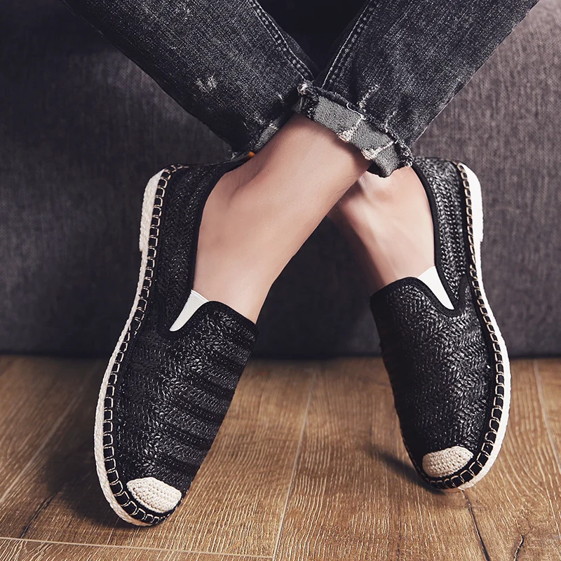 TOSJC Весна Мужская обувь повседневное zapatos de hombre мужские туфли без каблука конопли