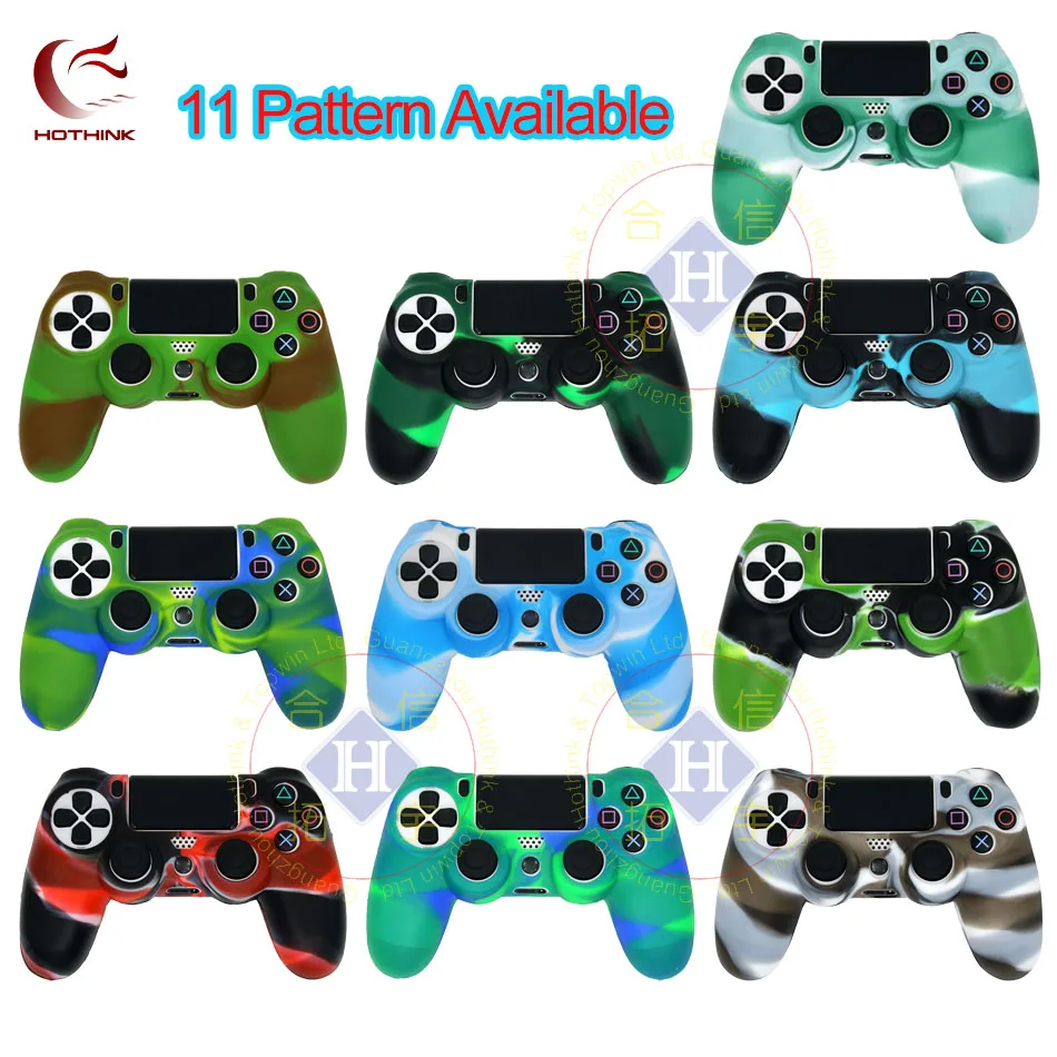 

HOTHINK Camouflage Protective Silicone Case Skin cover case for Playstation 4 Slim Controller dualshock 4 PS4 Pro gamepad