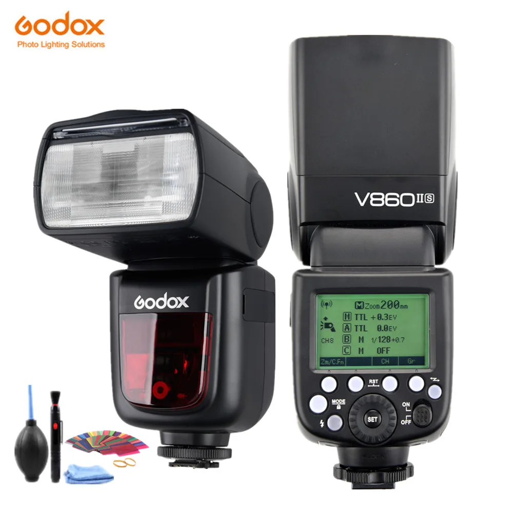 Вспышка Godox Ving V860II C/N/S/F/O TTL HSS 1/8000 Speedlite литий ионный аккумулятор для цифровых
