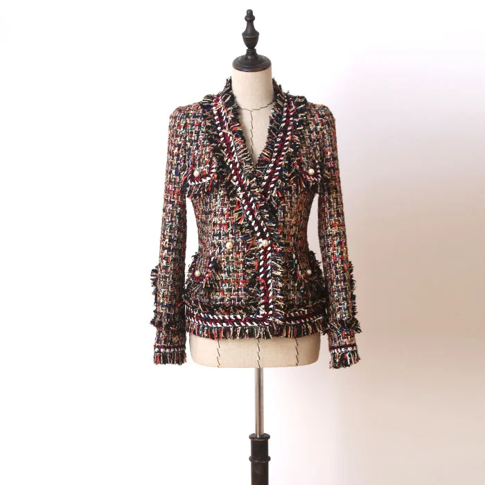 Tweed jacket coat 2017 spring/autumn women
