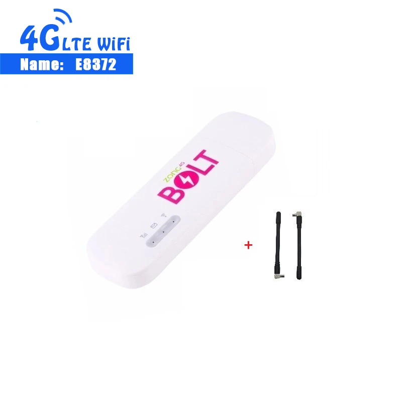 

Unlocked Huawei E8372-153 150Mbps Modem Huawei 4G E8372 Wifi router 4G LTE Wifi Modem LTE +2PCS ANTENNA
