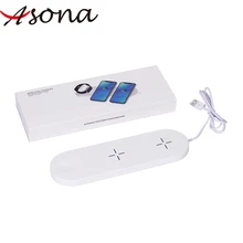 ASONA QI Wireless Charger base AirPower mat For iPhone X 8plus XR XS Max Apple AirPods Watch 3 2 4 Quick wireless Charging Pad