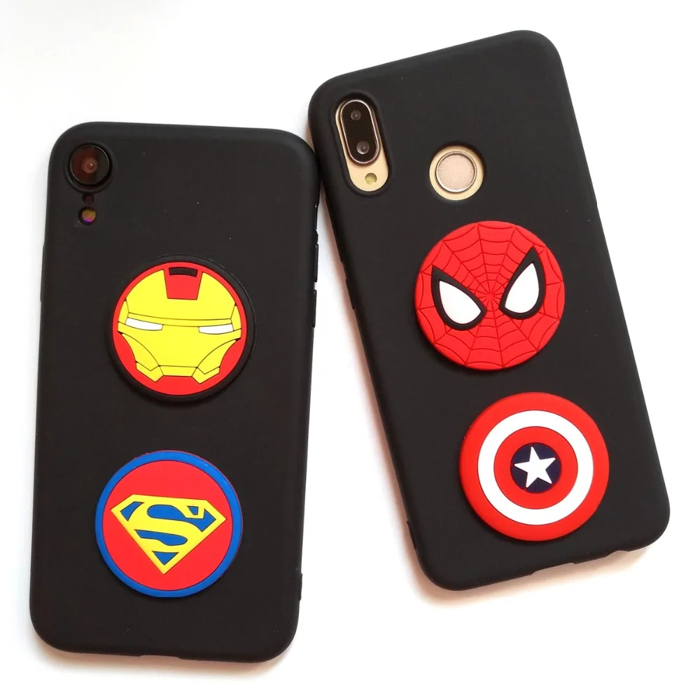 Charming The Avengers Silicone Black Phone Case For LG K8 2018 K10 2017 Cartoon Batman Spiderman Captain America Soft Cover |