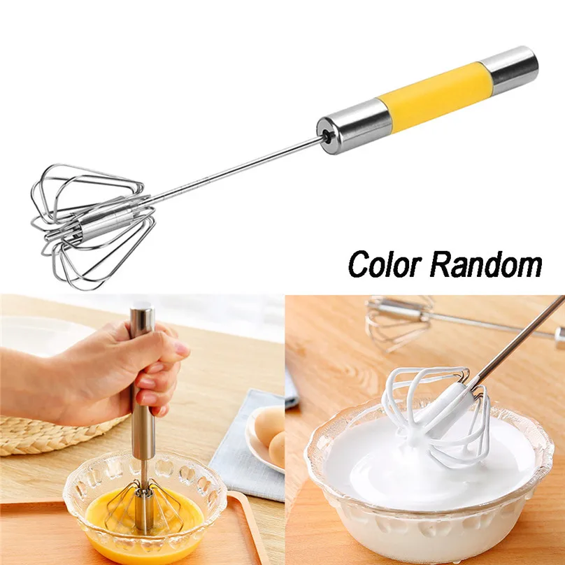 Stainless Steel Semi-Automatic Whisk Mixer Balloon Egg Milk Beater Cooking Tool Hand Rotating Cooking Egg Tool #3d11 (8)