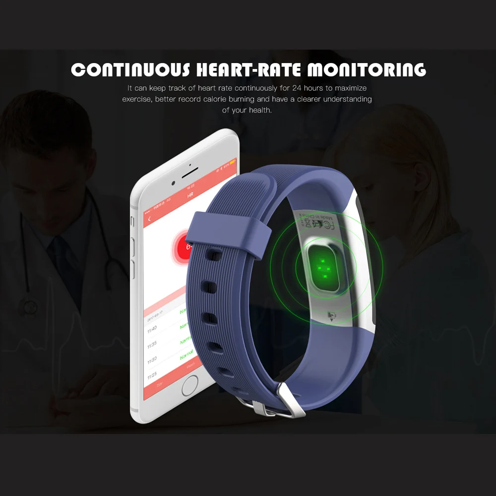 VESTMADRA VM01 Fitness Bracelet Waterproof Smart Wristband Heart Rate Monitor Sleep Monitor Activity Tracker for IOS Android