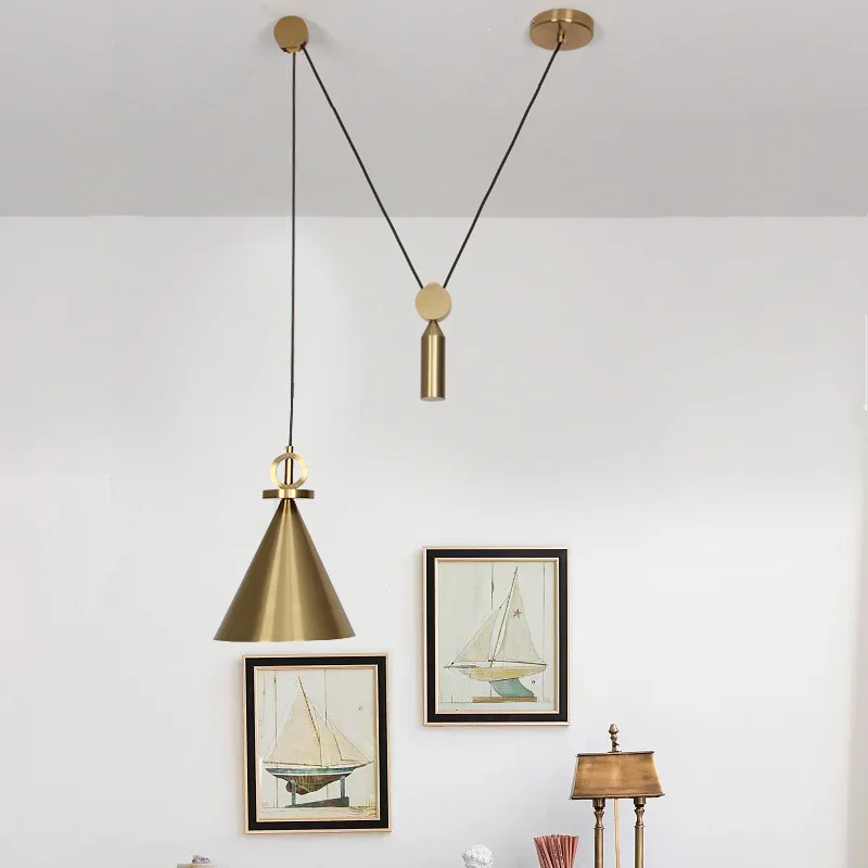 

Modern Creative Pulley Adjusting Loft Led Pendant Lights Restaurant Lamp Living Room Pendant Lamp Art Home Deco Free Shipping