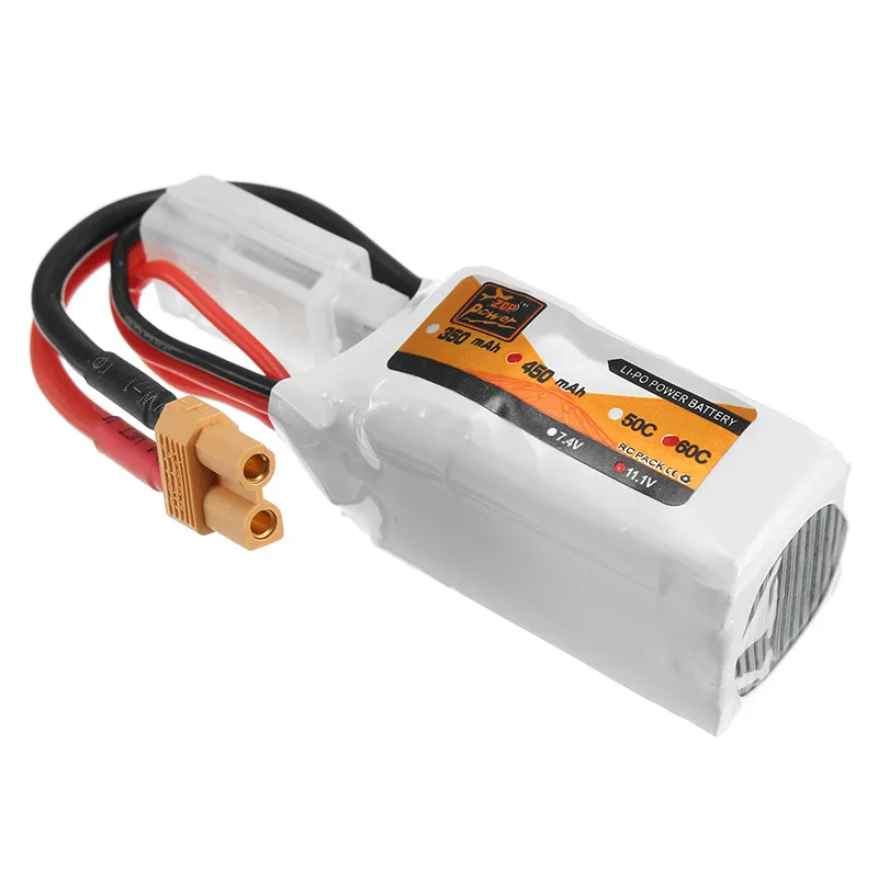 ZOP Power 11 1V 450mAh 60C 3S Lipo Battery XT30 Plug Connector For FPV Quadcopter RC