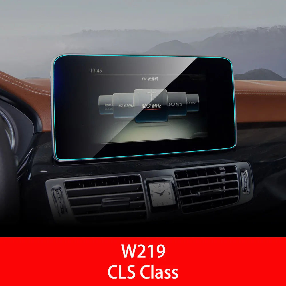 Автомобильный gps навигатор экран протектор HD закаленное стекло для Mercedes W204 W205 X253 W219 W166 X166 W447 C V GLC CLS GLE GLS класс - Название цвета: W219 CLS Class