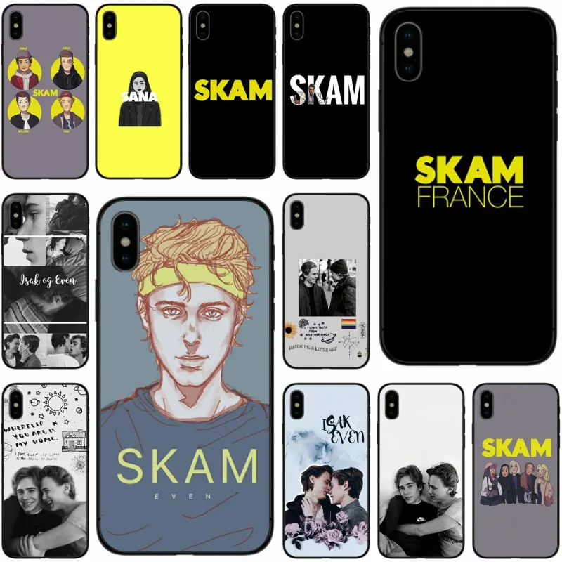 

For iPhone X XS XR Max For iPhone 5 5S 5C SE 6 6plus 7 8 plus TV show SKAM blackest Cover Soft Silicone TPU Phone Case
