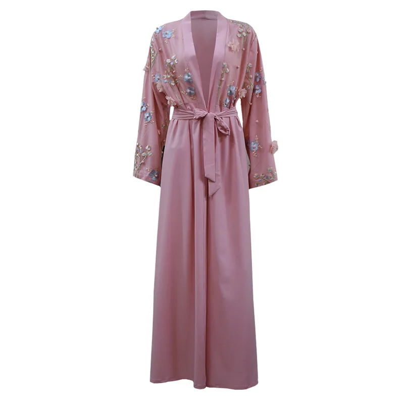 ОАЭ платье Дубая арабский ислам женское цветочное мусульманское длинное кимоно кардиган платье хиджаб Турецкая Elbise Mubarak ислам ic одежда